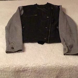 Faux leather teen jacket